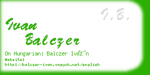 ivan balczer business card